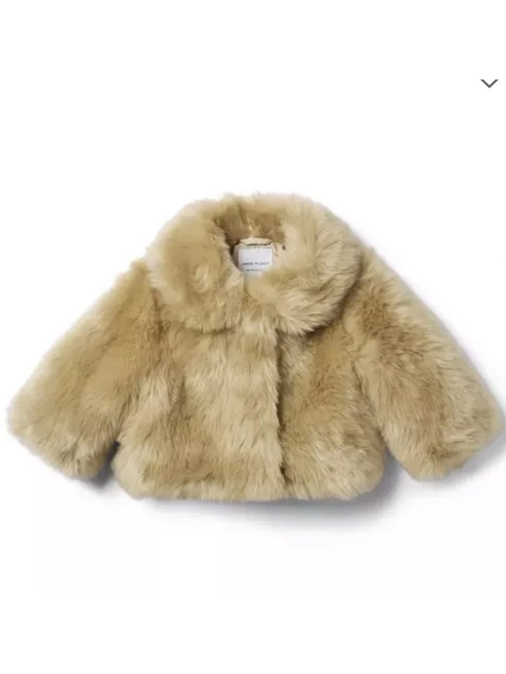 Janie and Jack Girls Faux Fur Jacket Coat Cream Ivory 5-6 NWOT Plush